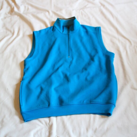 Callaway Golf 1/4 Zip Vest Sz M Blue Men’s  Pullover Sleeveless Pockets - Picture 1 of 5
